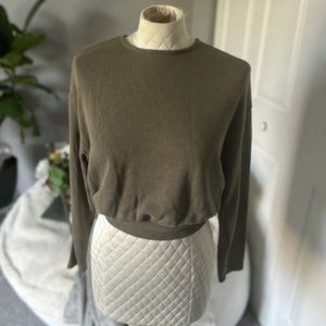 ZARA Long Sleeve Shirt Cinched Waist